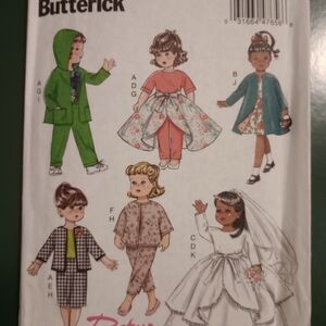 B6606 Butterick 18in Doll Sewing Pattern